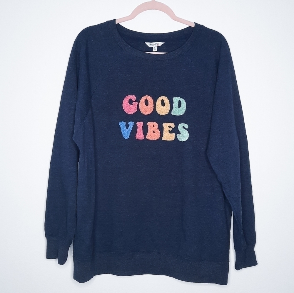 Wildfox Good Vibes Rainbow Sweatshirt M